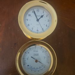 Weems & Plath Nautical Clock & Barometer 
