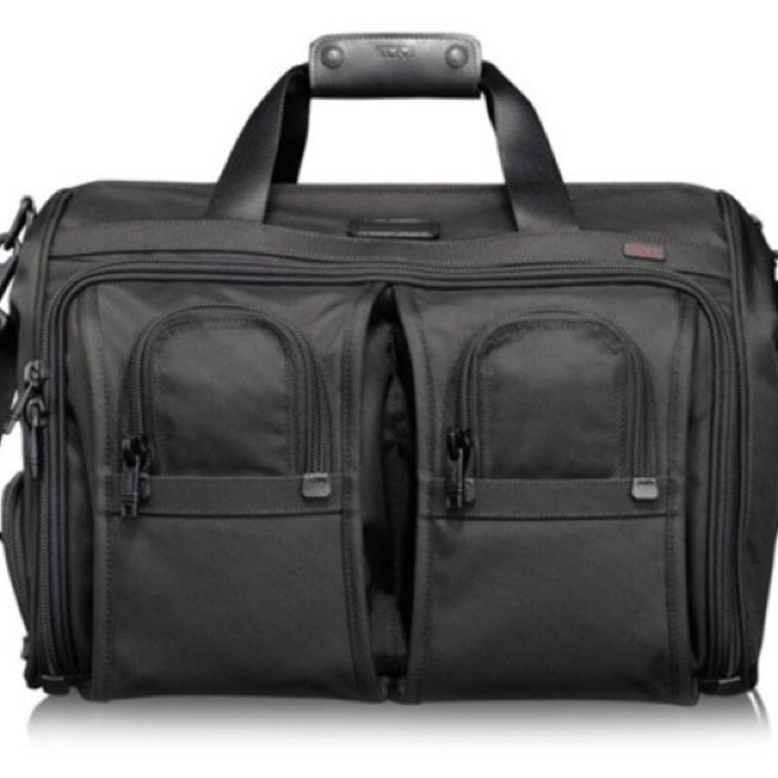 Tumi Alpha Deluxe Carry-on Satchel, Med/Travel Bag  022124DH - Black
