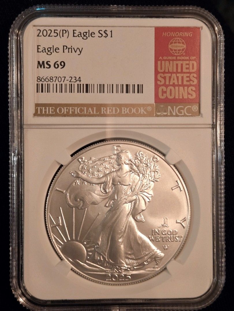 2025 (P) Silver Eagle Privy, NGC MS69 - West Point