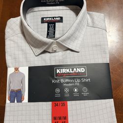 Brand New men Medium 34/35 button up shirt for $10 