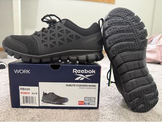 New Reebok Work Reebok-435 Women's Sublite Cushion Soft Toe Slip-Resistant Shoes - 8.5 Wide