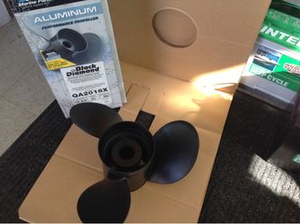 Mercury, Quicksilver,  #QA2018X 13-3/4 x 21p 3B RH Alum, Black Diamond Propeller