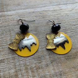 Handmade Batman Earrings