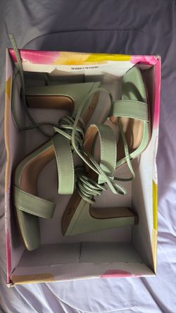 sage green heels