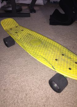 Penny board green and yellow marble