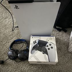 Ps5 With Scuff Controller-headset-and 5T USB Storage