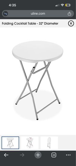 Folding Cocktail Table - 32" Diameter x 44” Tall