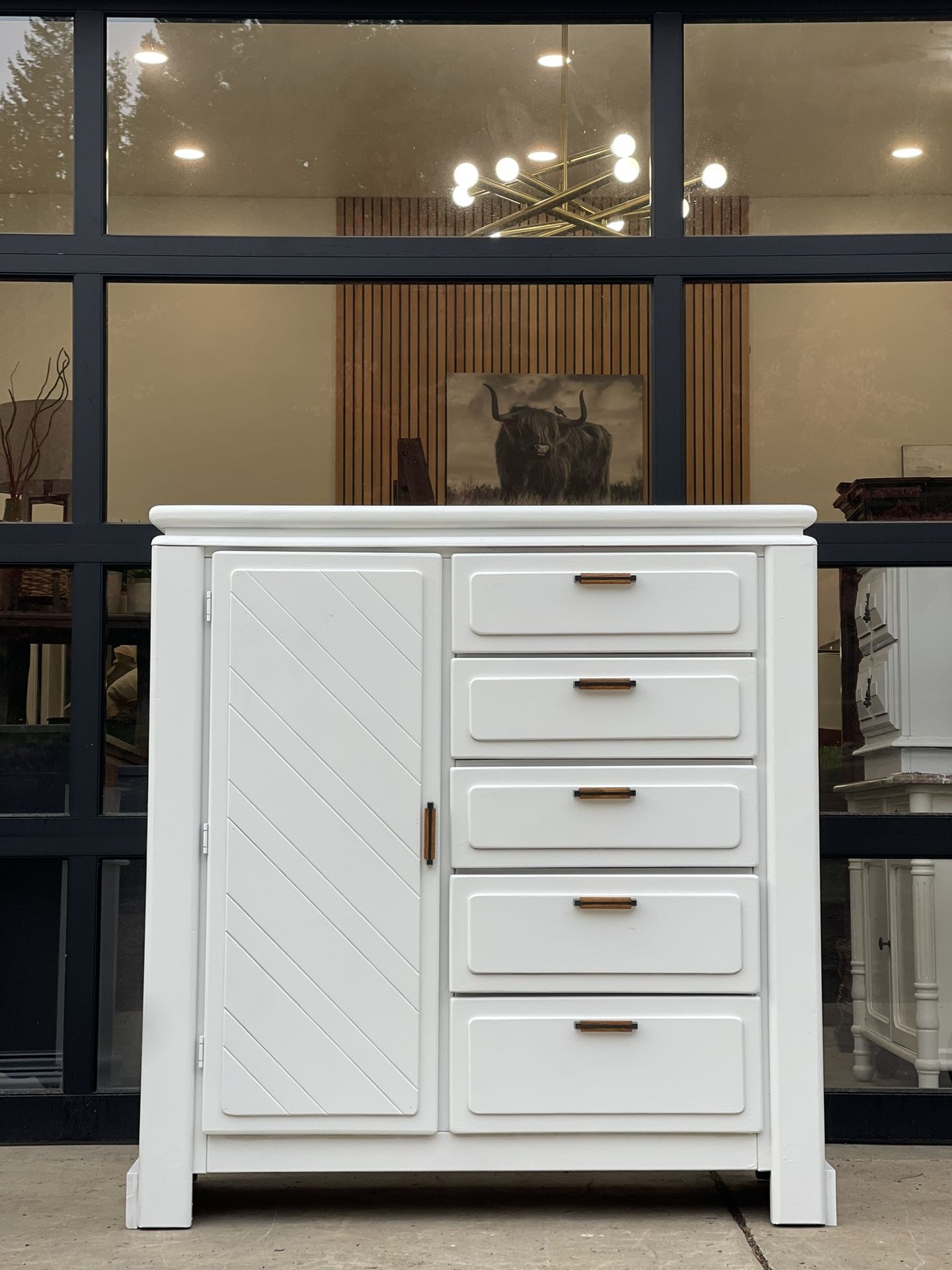 Modern White Armoire, Dresser, Proceeds Go To Supporting Special Needs
