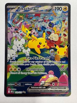 Pikachu ex 149/128 SIR 30th Celebration 30th Anniversary Pokemon Card NM