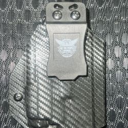 We The People Holster Glock 19/19X MOS with Olight Baldr S Light Red Dot Optic Cut IWB Holster - Carbon Fiber / Right hand