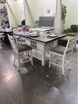 Counter height dining table set