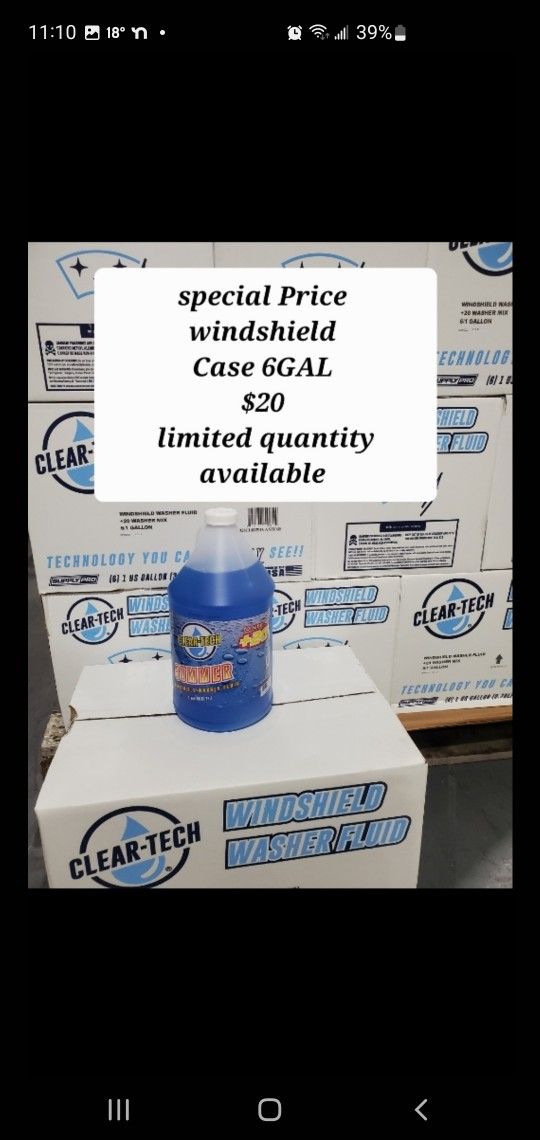 Special Price Windshield Case 6GAL High Quality Available 