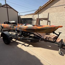 FeelFree Lure ll Tandem Kayak & Trailer