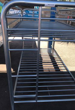 Twin/twin silver metal bunk bed