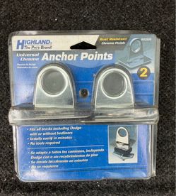 Highland Universal Chrome Anchor Points Pickup Truck Bed Metal Tie Downs 92509