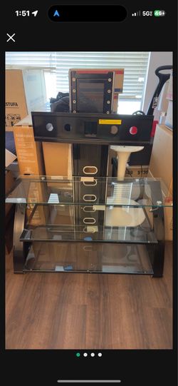 Glass tv stand