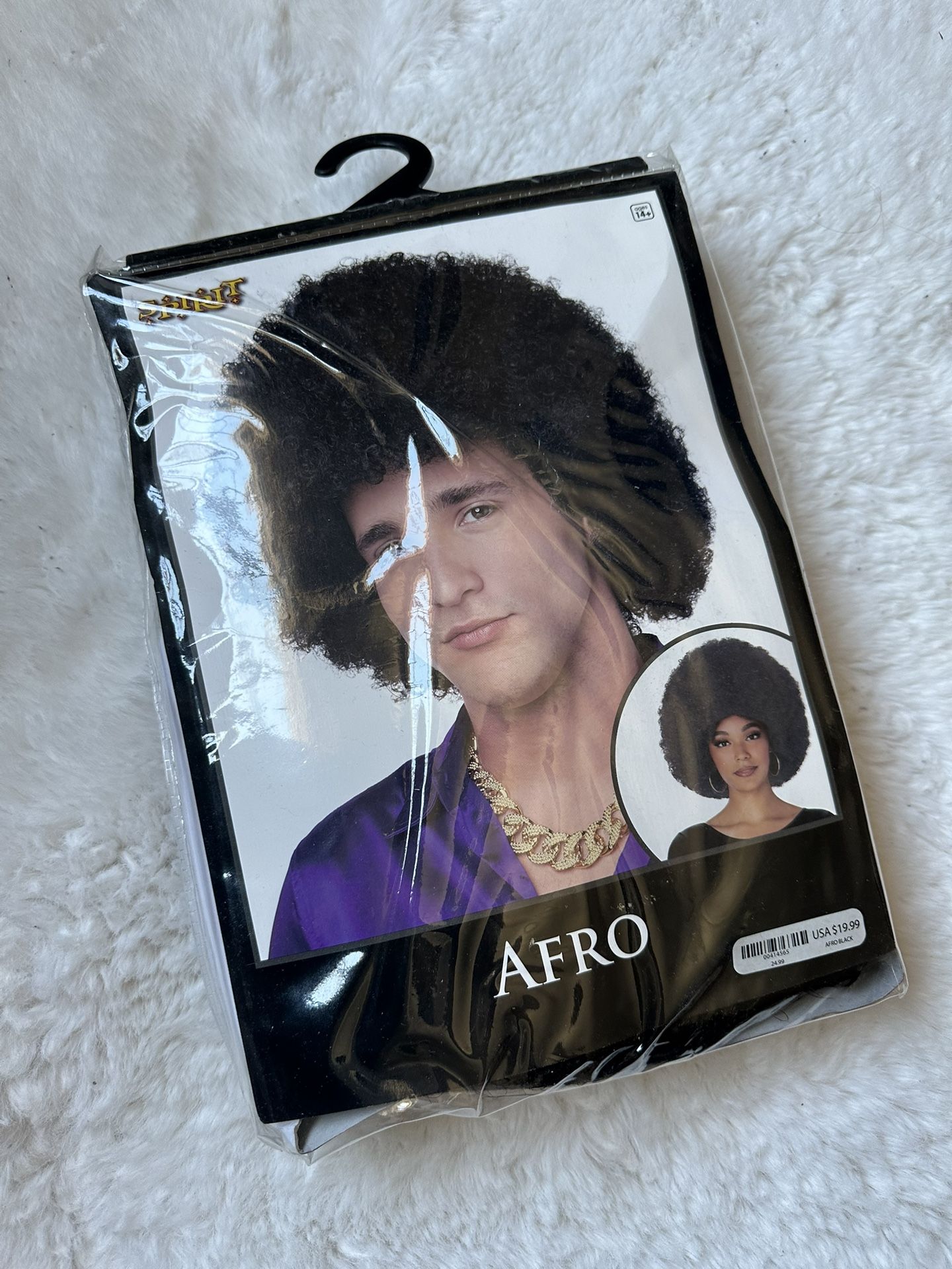 Spirit Halloween Costume Afro Wig NEW Never Opened