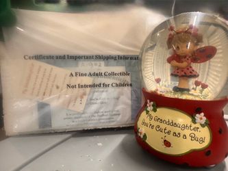 Precious moments musical snow globe