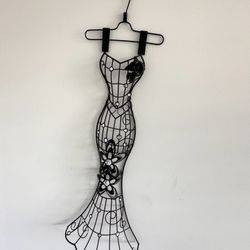 2 Dress Wall Art w/ Rhinestones (31.5”H)