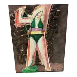 Vintage 1988 Larry Rivers Striking 3D Mixed-Media Artwork