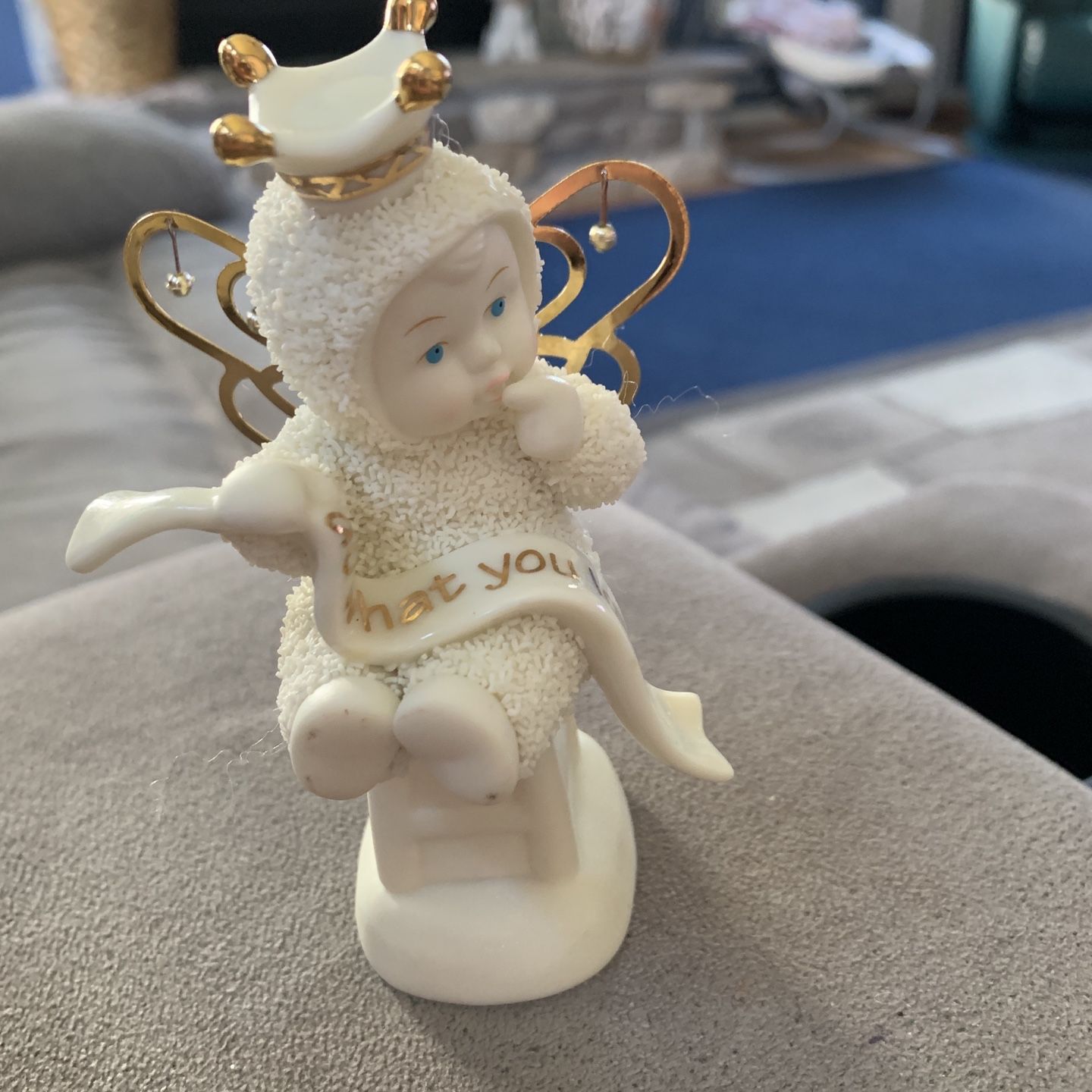 Dept 56 Snow-babies “Do What You Love” Crown and Wings 2002 retired