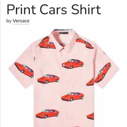 Versace x Andy Dixon Short Sleeve All Over Print Cars Shirt