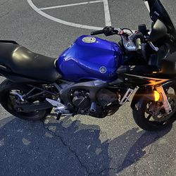 Yamaha, Fz6, Blue, 600cc