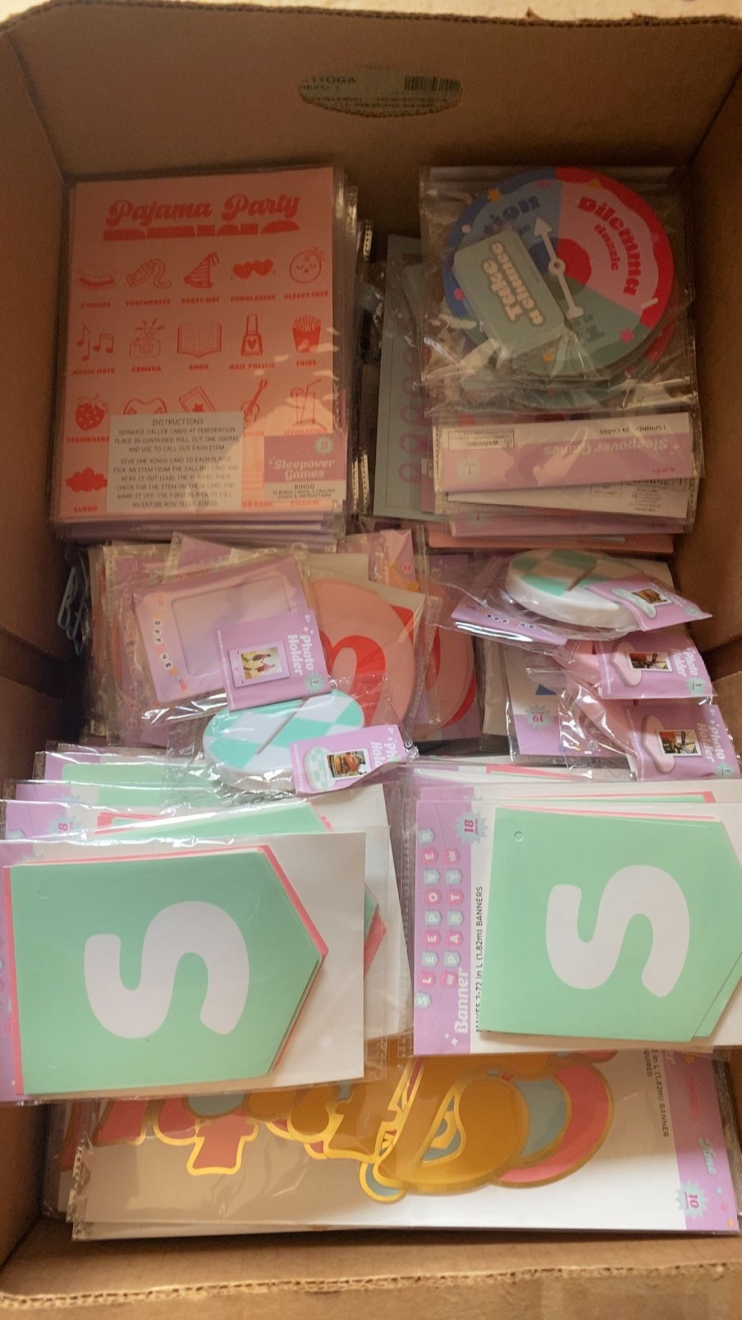 BOX Of NEW Party Supplies
