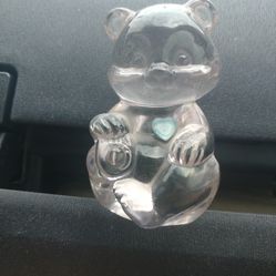 FENTON GLASS BEAR W/ HEART