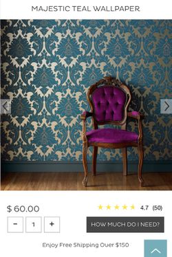 Wallpaper Teal Elegant