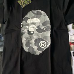 BAPE Grey Camo Big Ape Head Tee
