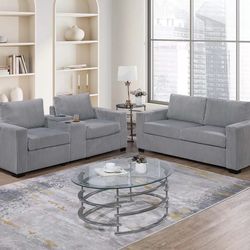 $550 Cordroy Sofa & Loveseat