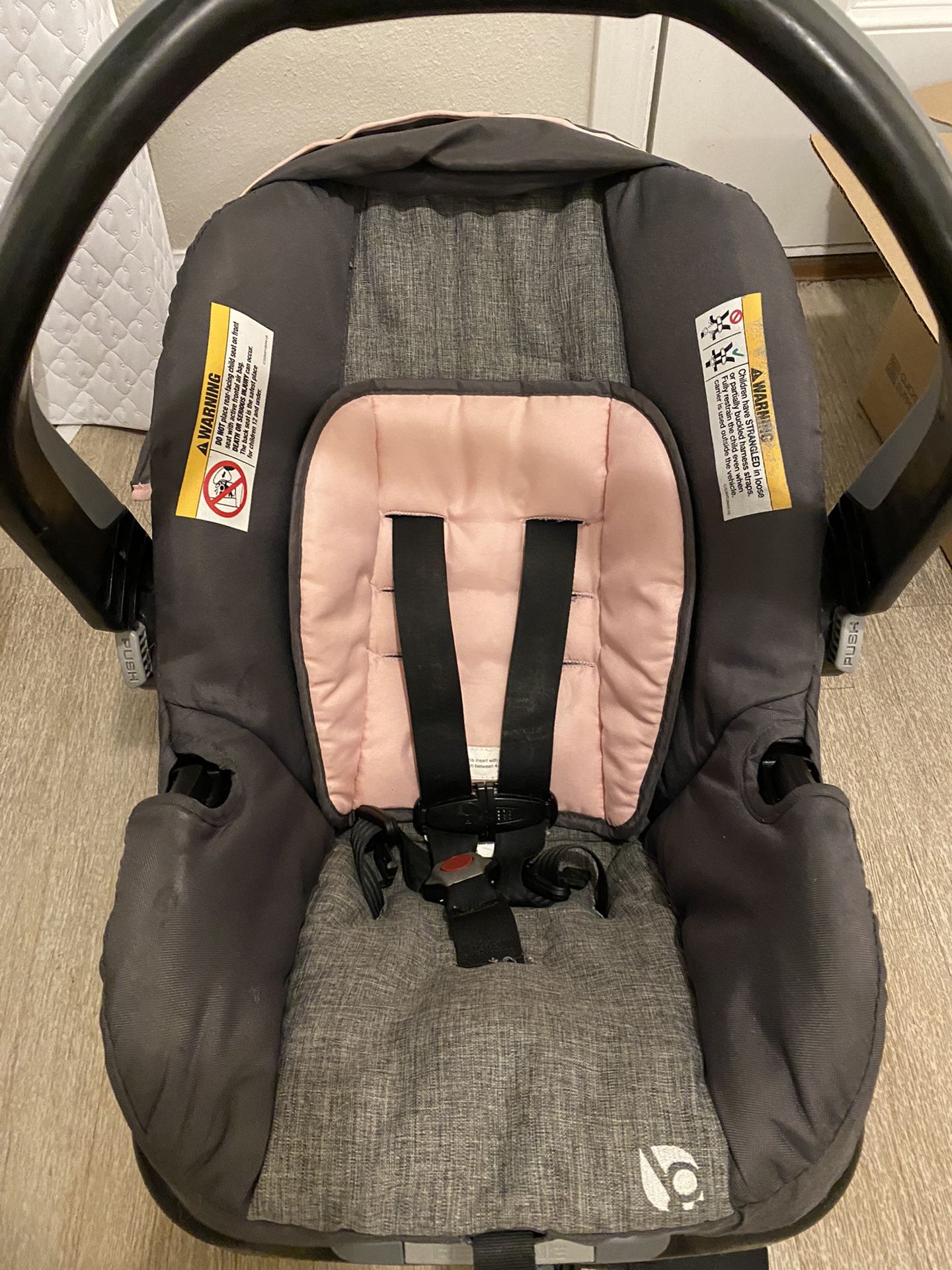 Baby Trend Pink and Gray Infant Carrier Car Seat