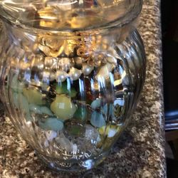 Jarra De Joyas Aretes, Pulseras, Relojes, Etc,