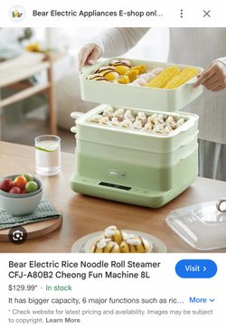 Boer electric Rice Roll steamer, Cheong Fun, Banh coun