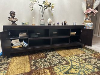 Dark Brown Wood TV Stand / Media Console