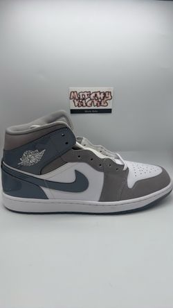 Jordan 1 Mid SE White Medium Grey Cool Grey Sz. 13