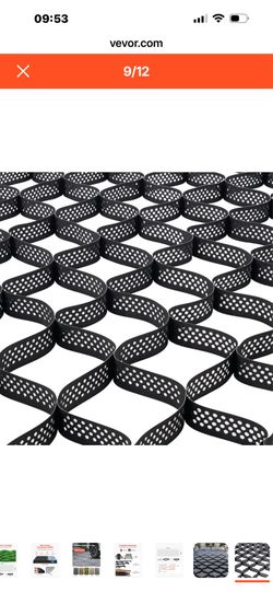 VEVOR Gravel Grid, 3 Inch Depth, 24.93 x 9.52 FT / 7600 x 2900 mm, 1880 LBS Per Sq ft Grass Ground Retainer