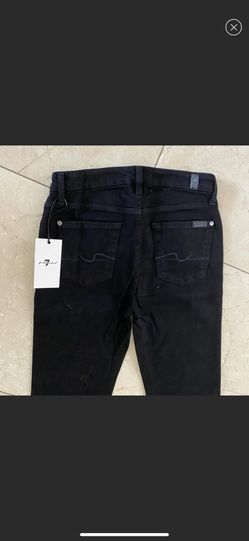 7 For All Mankind Black Jeans Brand New Size 26
