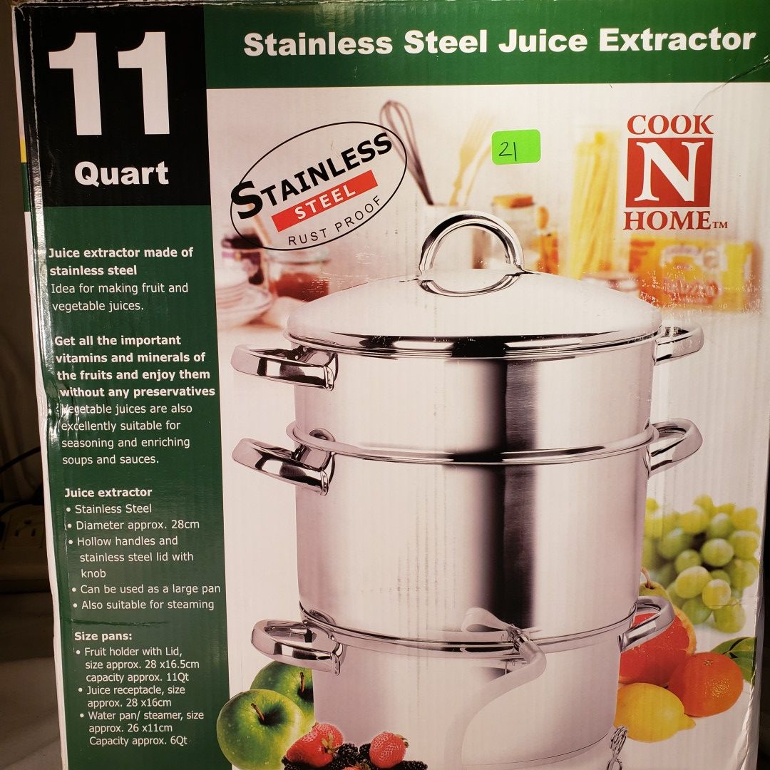 Stainless steel juice extractor
