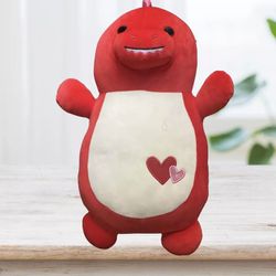 Hug Mees Squishmallow Duster Red Dinosaur with Hearts Stuffed Animal Large 20"