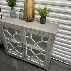 Wooden Cabinet with Glass Doors