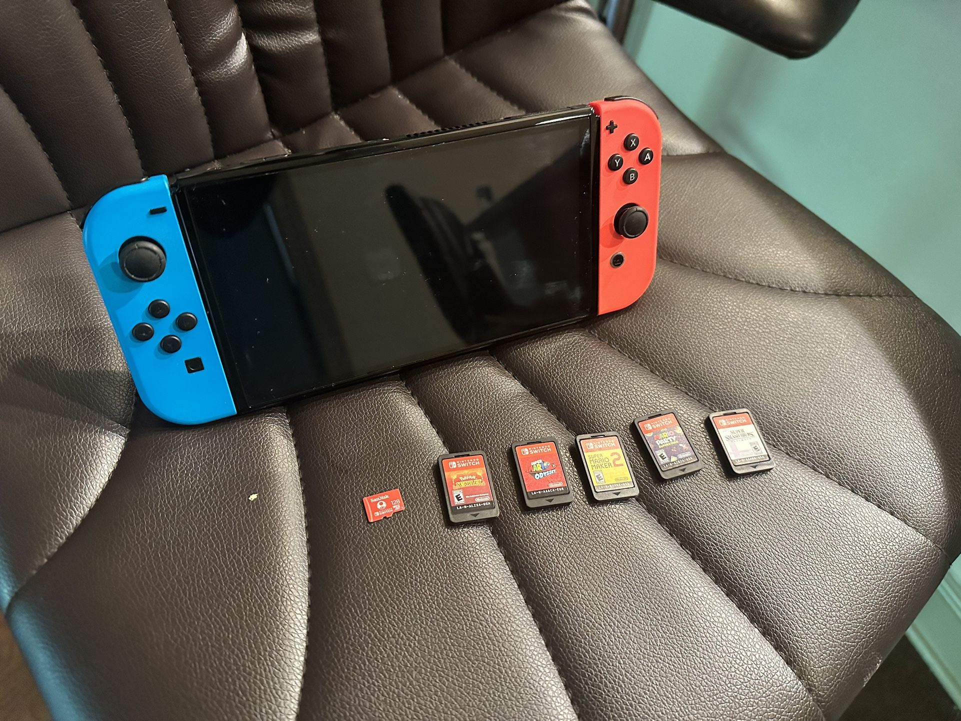 Nintendo Switch OLED + Accessories+ Storage+ Games+ Carrying Case