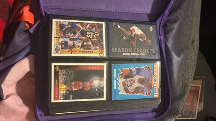 104 Michael Jordan cards and 9 Kobe Bryant cards