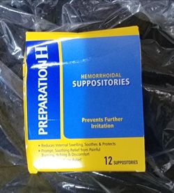 Preparation H Hemorrhoid Suppositories for Itching and Discomfort Relief - 12 Count