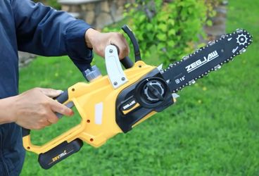 Cordless Chainsaw 10 Inch Brushless Electric Chainsaw with 20V Rechargeable Battery and Charger, Lightweight Chain Saw for Wood Cutting Tree Pruning G