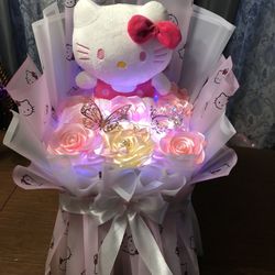 Hello Kitty Con Flores Eternas 