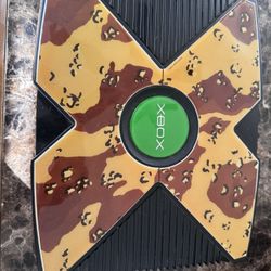 OG Xbox Camo Wrapped For Part Or Repair! Console Only