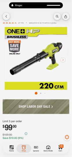 Ryobi blower