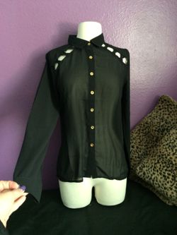 New dressy sheer blouse size S